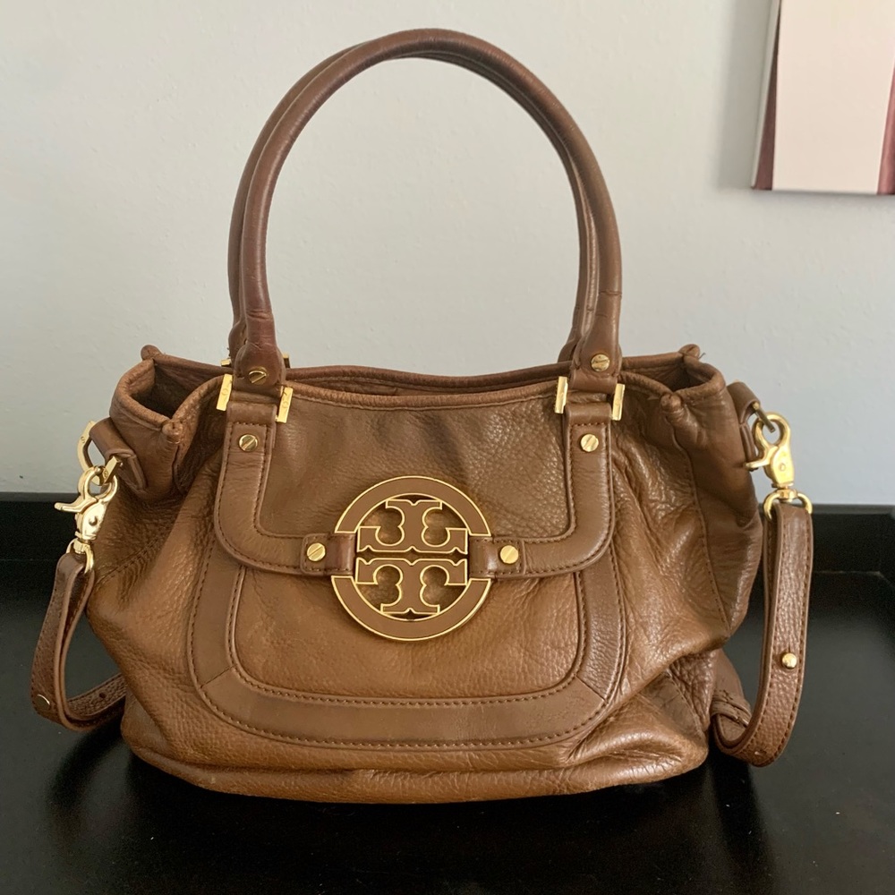 Tory Burch • Amanda Classic Dark Camel Hobo Bag • Purse • Retail $598 - Picture 10 of 15